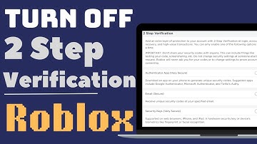 How to turn off 2 step verification option on roblox without logging in - Full gaide