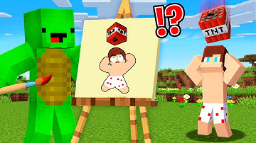 Mikey Use DRAWING MOD for PRANK on JJ Pants in Minecraft! - Maizen