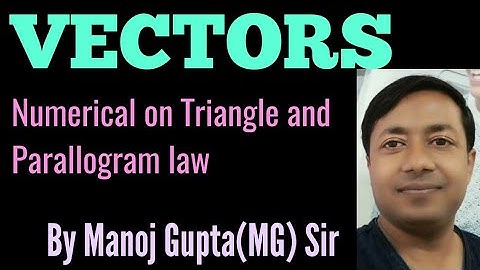 03#vectors#kinemstics#for NEET,JEE MAINS #numericals on parallogram law#by Manoj Gupta (MG) sir