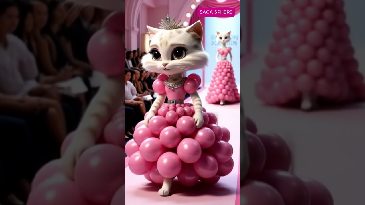 PINk cat walk #fantasyworld #animatedfairytale #childrensanimation #petlovers #animationlovers