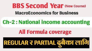 bbs 2nd year economics//Ch-2 National income accounting// Formula class// vvi for final exam