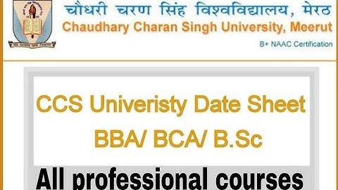 CCSU date sheet all courses || BBA,BCA,LLB,LLM, DATE SHEET 2023
