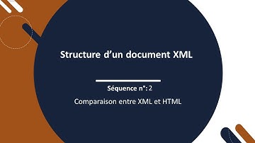 Structure d’un document XML: Comparaison entre XML et HTML