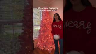 Not All Are Winners: Pink Christmas Tree Transition #christmastree