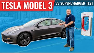 Tesla Model 3 V3 Supercharger Test: How Long Does It Take To Charge?