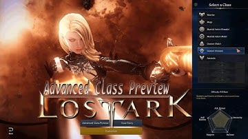 Advanced Class Preview with Timestamps, Lost Ark Character Creation Screen
