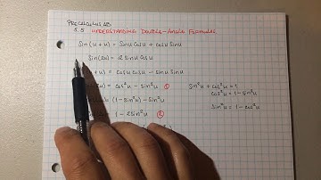 Precalculus: understanding Double Angle Formulas