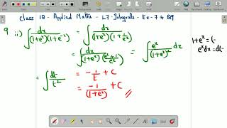 Ex 7.4 Q9  (i) Integral (1)/(1+e^(-x)) dx (ii) Integral (1)/((1+e^x)(1+e^(-x))) dx #maths, #news