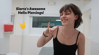 Sierra&#39;s Awesome Helix Piercings!