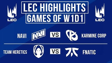 LEC Highlights ALL GAMES Week 1 Day 1 | LEC Summer 2025