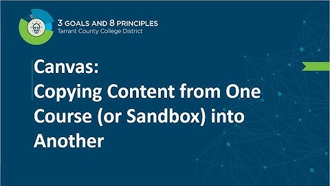 Canvas: Copying Content from One Course to Another