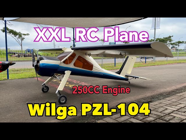 Maiden Flight RC XXL Wilga PZL 104 Moki 250CC class=