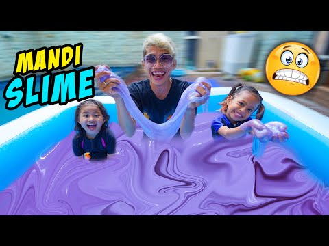 NYOBAIN MANDI DI KOLAM SLIME‼️ LENGKET SEMUA‼️😱