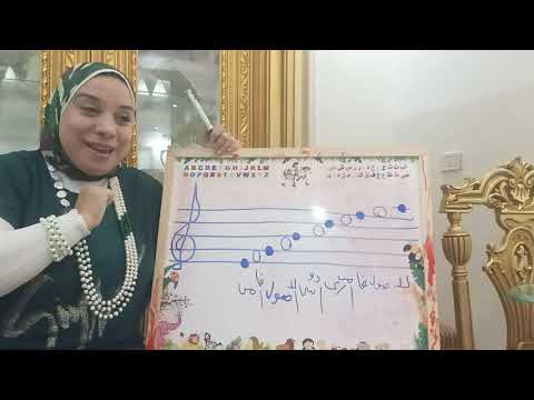 أسماء الخطوط والمسافات على المدرج الموسيقي والخطوط الإضافية في مفتاح صول الشائع