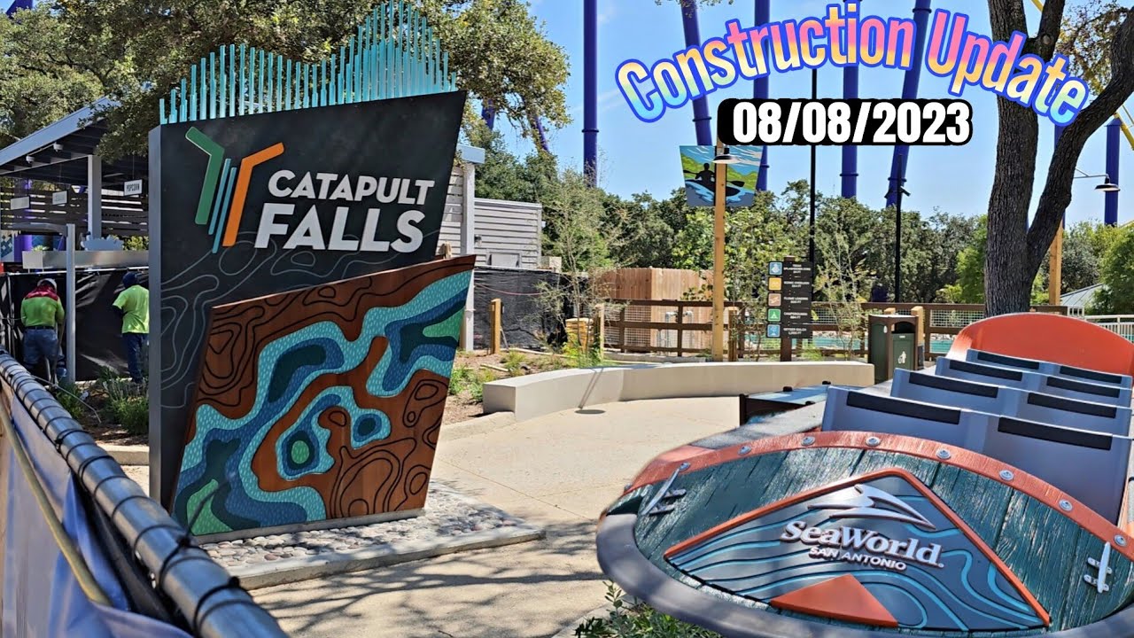 Delayed till 2024 Catapult Falls Construction Update! SeaWorld San Antonio
