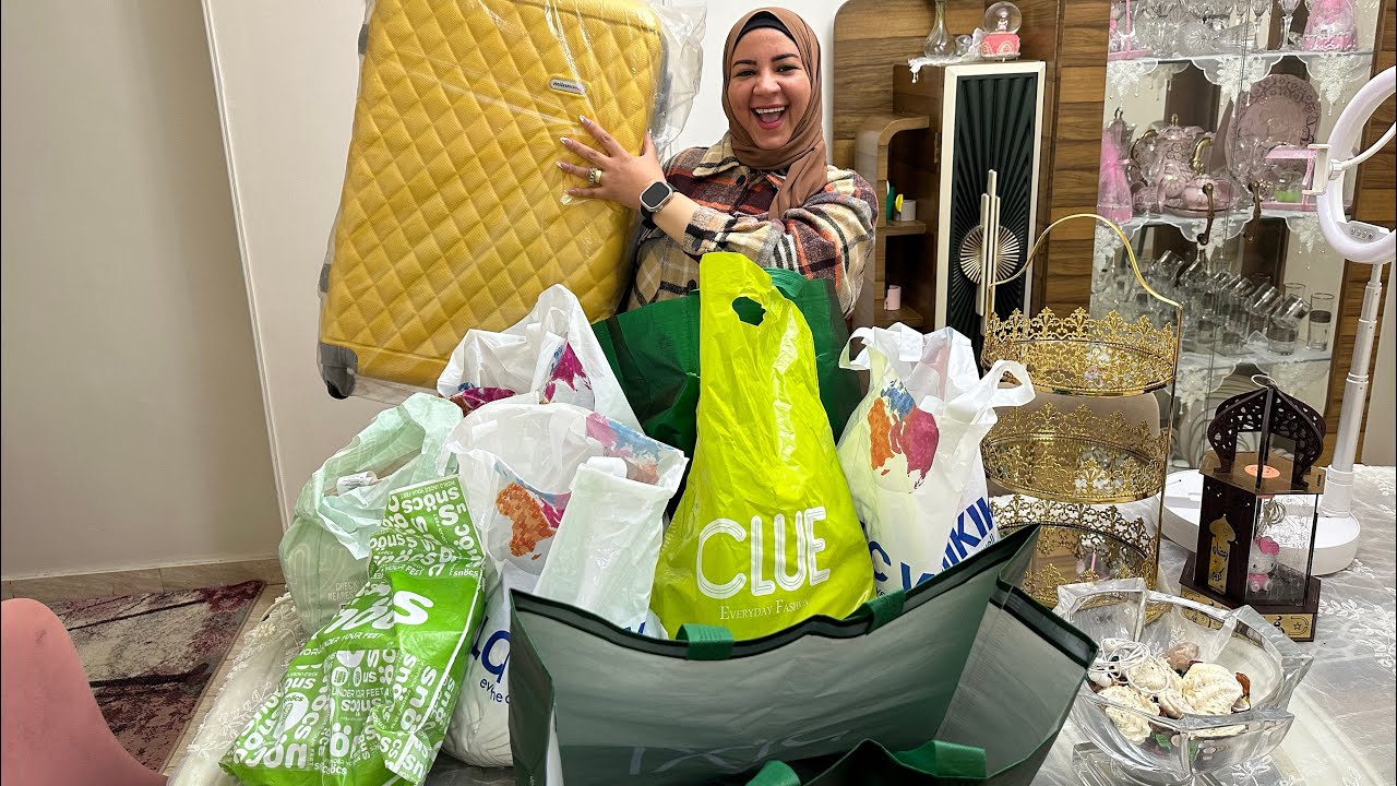 مشترياتي للسفر💃🏽اخيرا هسافر لوحدي بره مصر😂🎉😍
