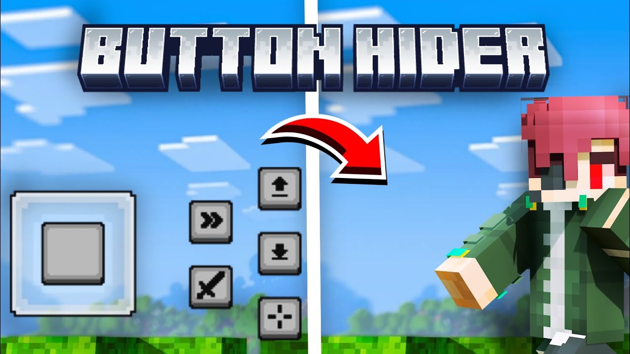 Button Hider For MCPE 1.26+ | No Buttons Mod For Minecraft 1.26+