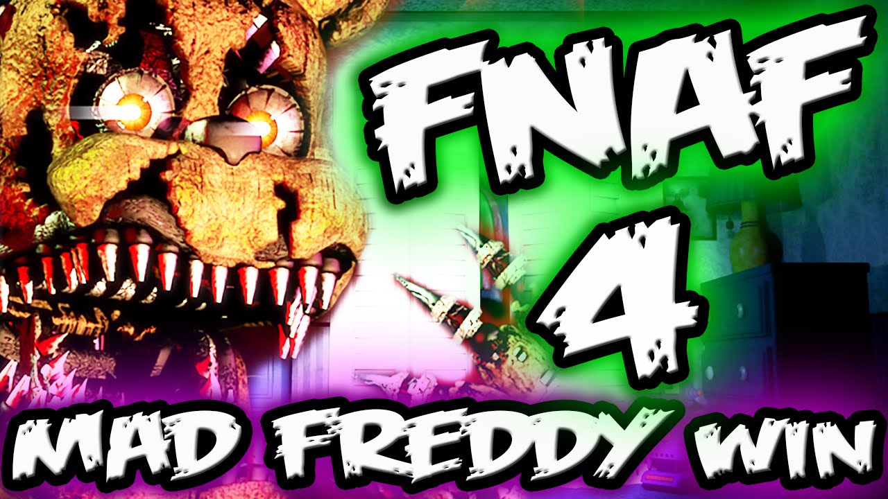 FNAF 4 Nightmare Challenge || MAD FREDDY COMPLETE || Five Nights at Freddy's 4 Halloween Edition