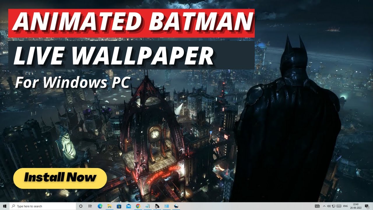 BATMAN Animated Live Wallpaper for Windows 10 & 11 - YouTube