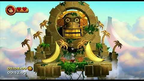 [Donkey Kong Country Returns] 9-1 Golden Temple — 55.57 (Shiny Gold Medal)