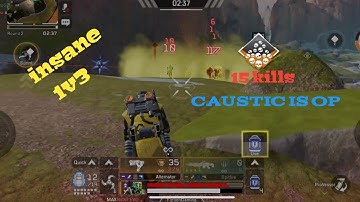 Insane 1v3 Clutch | 15 kills | Apex legend mobile