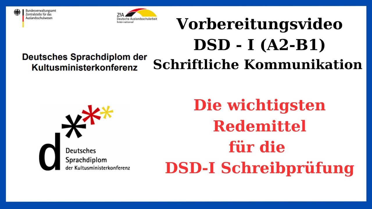 Dsd 1 Schriftliche Kommunikation Beispiele www.youtube.com