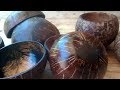 簡単な道具を使ってココナッツの殻からボウルを作る方法DIY