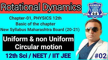 Rotational Dynamics-Chapter 01|Uniform & Non Uniform Circular motion|12th PHYSICS New Syllabus 2020