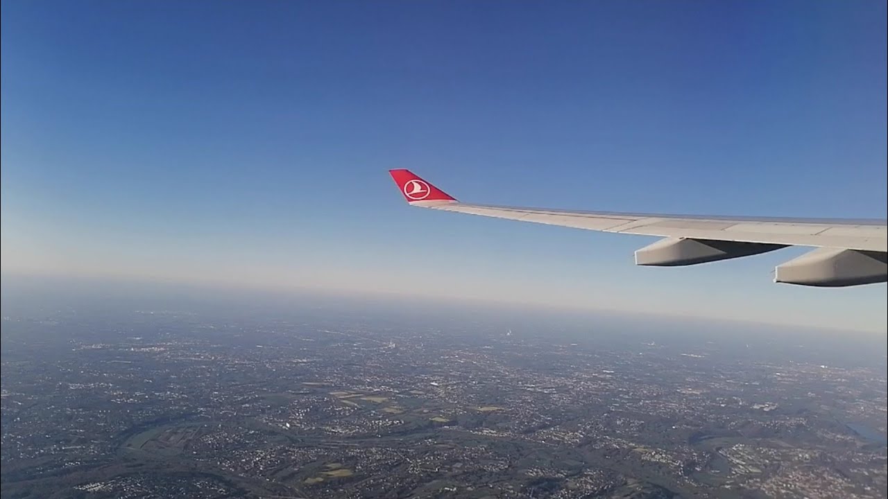 Turkish Airlines Airbus A330 TakeOff from Düsseldorf (TK1528)[TC-JOB]
