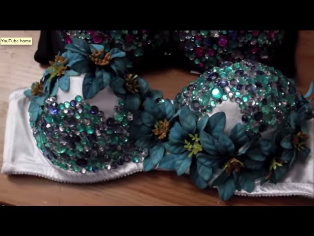 EDC DIY Flower RhineStone Bra Top 