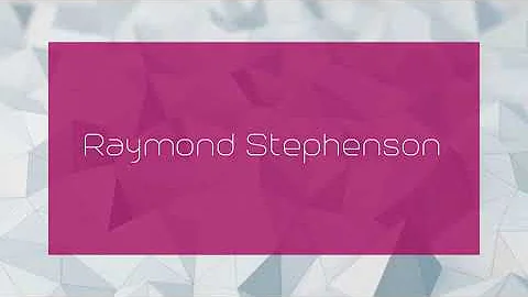 Raymond Stephenson - appearance