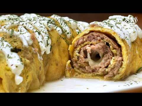 Mazali nonushta: Brizol tayyorlash / яичные блинчики / egg with minced Meat