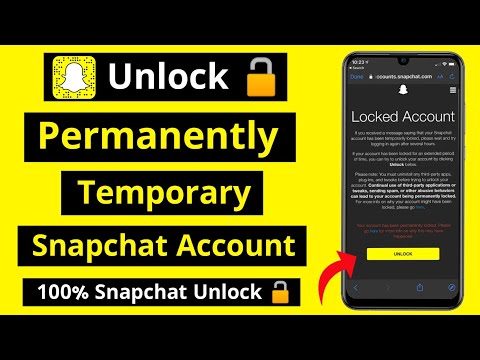 How to Unlock Locked Snapchat Account  2022 | Unlock Permanently and Temporarily Snapchat Account