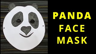 Panda Face Mask Panda Mask How To Make Panda Mask Kung Fu Panda Mask Animal Face Mask