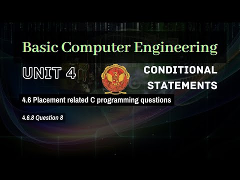 4.6.8 Question 8 | Unit 4 | BT-205 | C Programming | BASIC COMPUTER ENGINEERING | RGPV