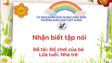 Nhận biết tập nói: Đồ chơi của bé - Nhà trẻ