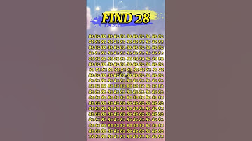 Challenge yourself to FIND 28 in 5sec #pickyourbrain