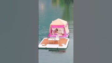 Solo glamping in China on a lake #china #shorts #camping