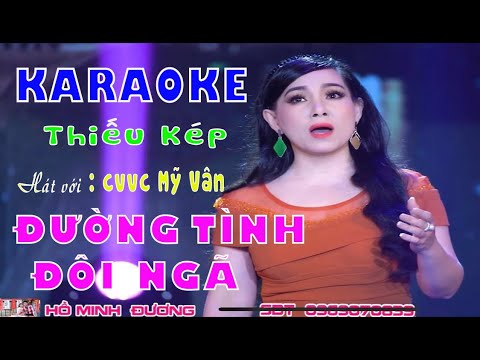 Karaoke ĐƯỜNG TÌNH ĐÔI NGÃ thiếu kép hát với cvvc MỸ VÂN.