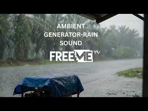 Generator Hum + Rainfall Sounds | African Ambience for Relaxation and Deep Sleep