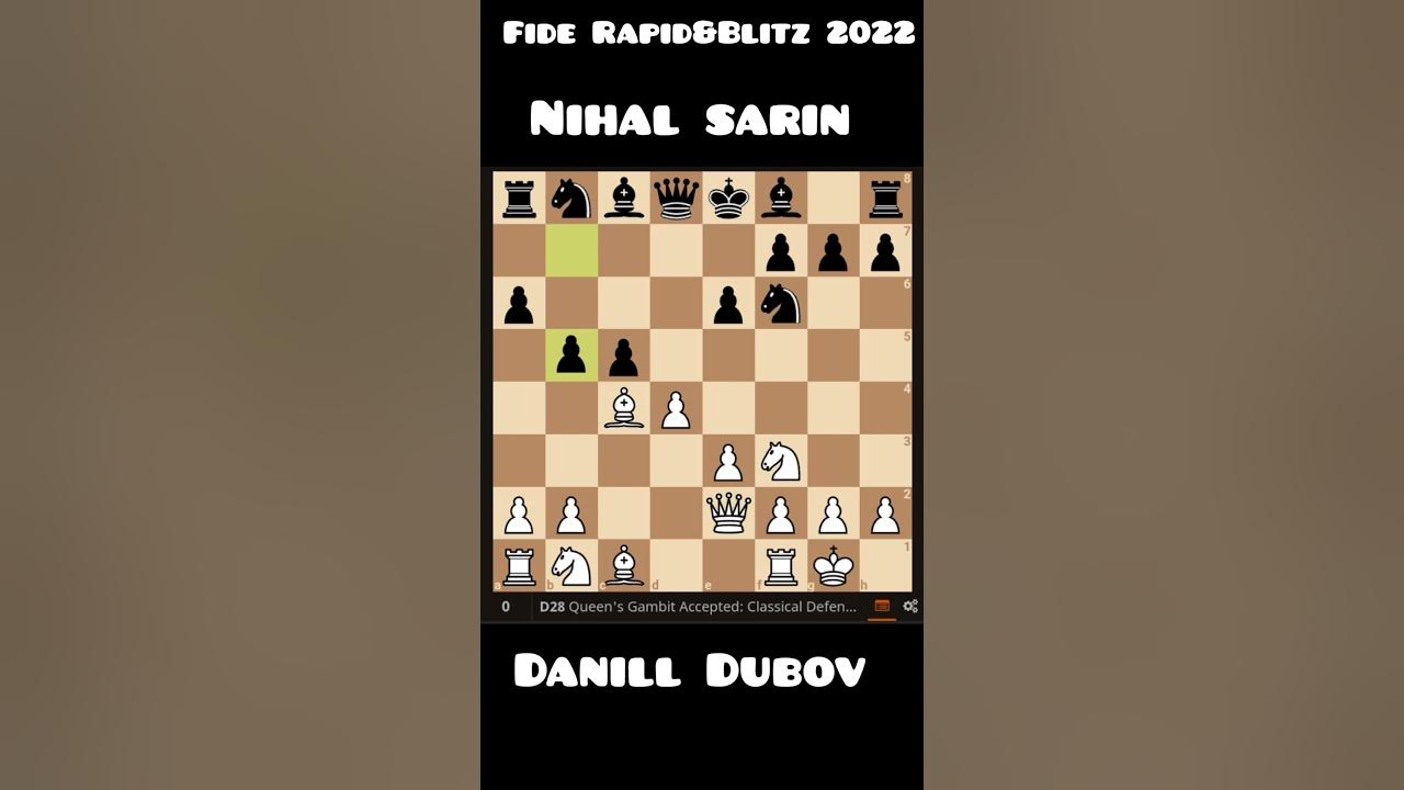 GM Daniil Dubov Sacrifices QUEEN vs Young Superstar GM Nihal Sarin #Ch