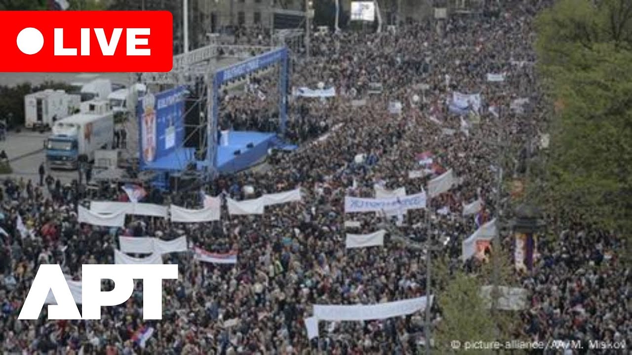 LIVE | Vucic Supporters Rally Near Protest Camp Outside Novi Sad | APT