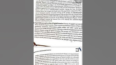 Characteristics of underdeveloped economy 7/9/2021 video 3