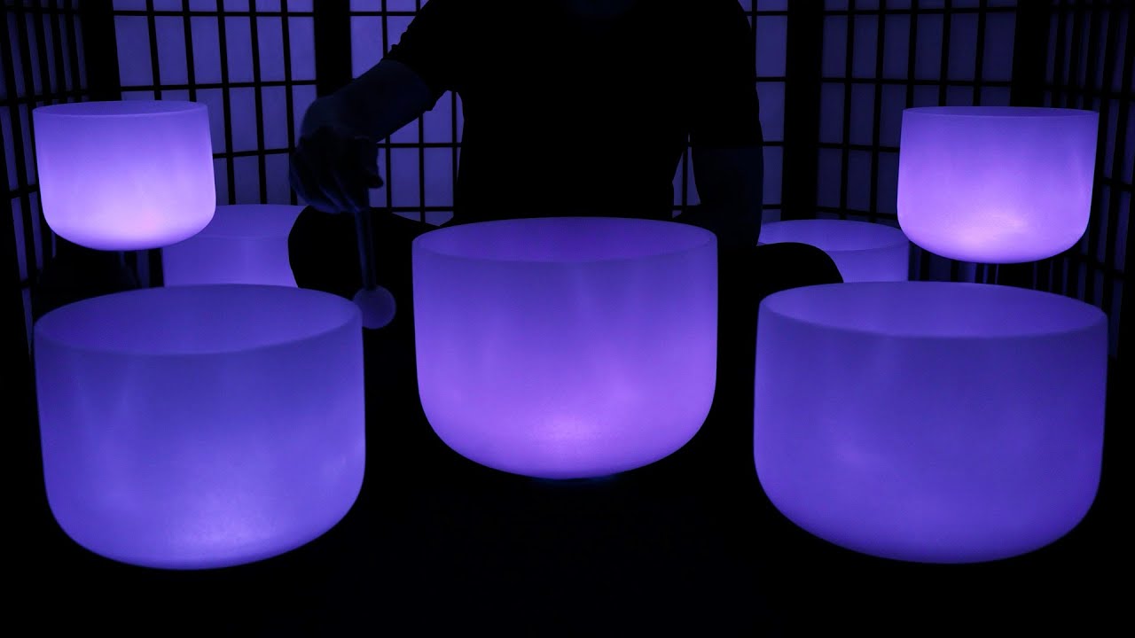432Hz - 3 Hour Crystal Singing Bowl (NO ADS) Healing Sound Bath for ...
