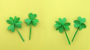 Easy Four Leaf Clover Tutorial | Shamrock Paper Flower | St. Patrick