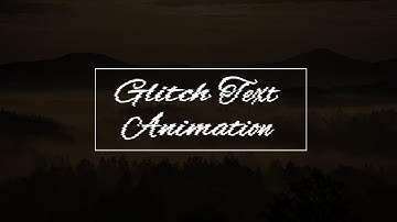 Quick Glitch Text Animation After Effects | After Effects Tutorial