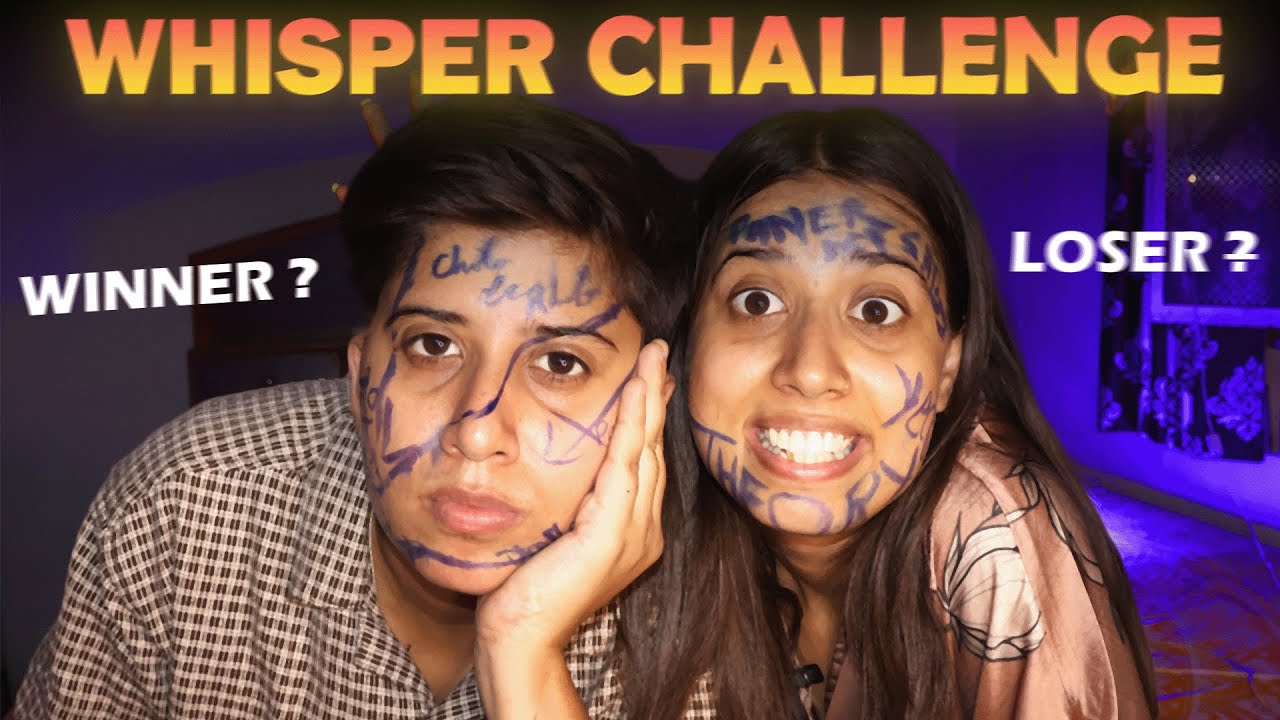Whisper Challenge with my SISTER | DRAW on the LOSER face