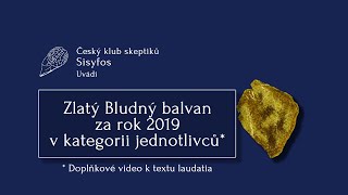 Zlatý Bludný balvan za rok 2019 v kategorii jednotlivců