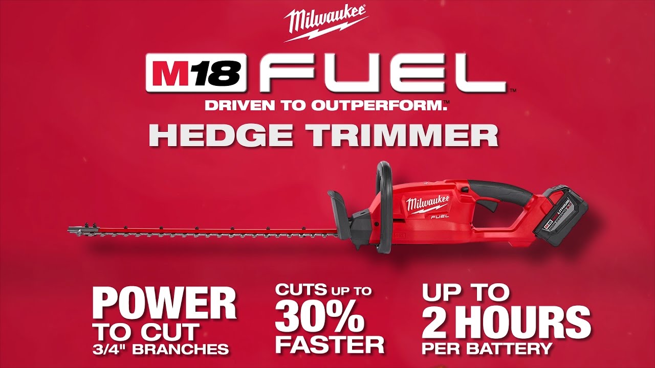 milwaukee hedge trimmer with battery