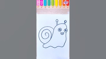 How To Draw Cute Snail🐌 Drawing for kids #art #viral #shortsfeed #youtubeshorts #shorts #short